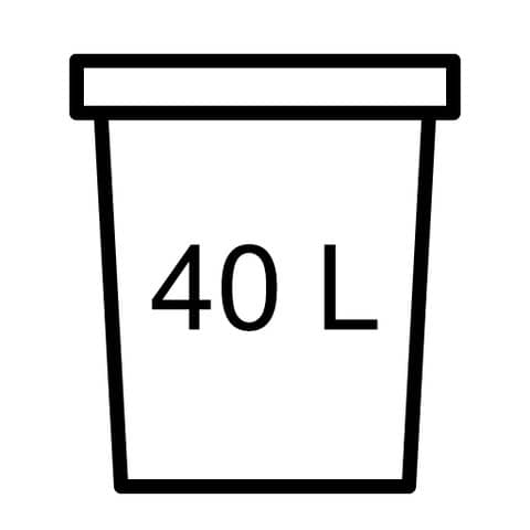 Cestino gettacarte Maxi 40 L CEP in polipropilene nero 1001330161